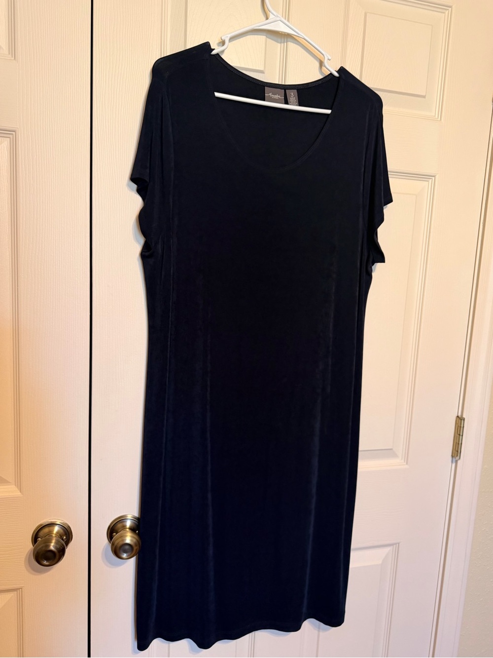 Chico’s Traveler’s Classic Short Sleeve Dress - Navy (Chico’s size 3) XLarge